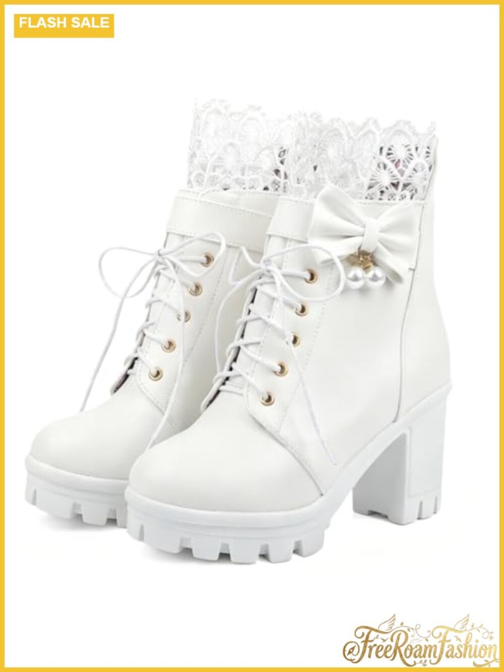 Womens Gothic Platform Ankle Boots Lace Up Combat Faux Leather